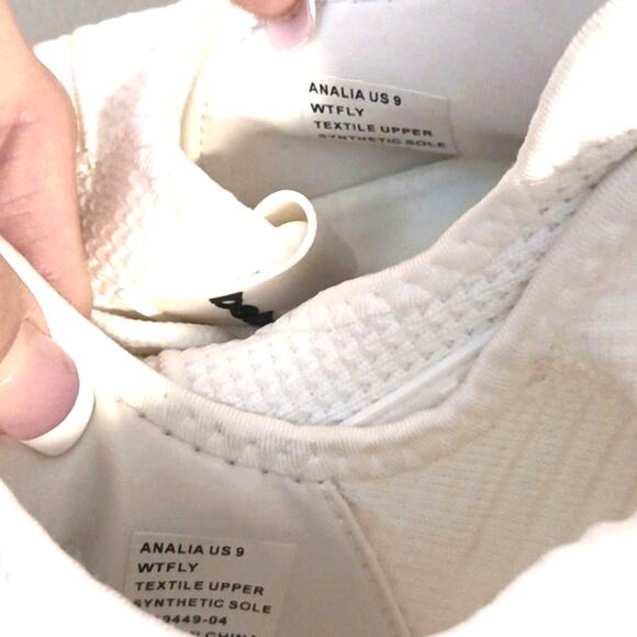 NEW! bebe Sneakers ANALIA Sz 9.5 Crystals WHITE Rhinestones Embellished Luxe - Picture 16 of 16